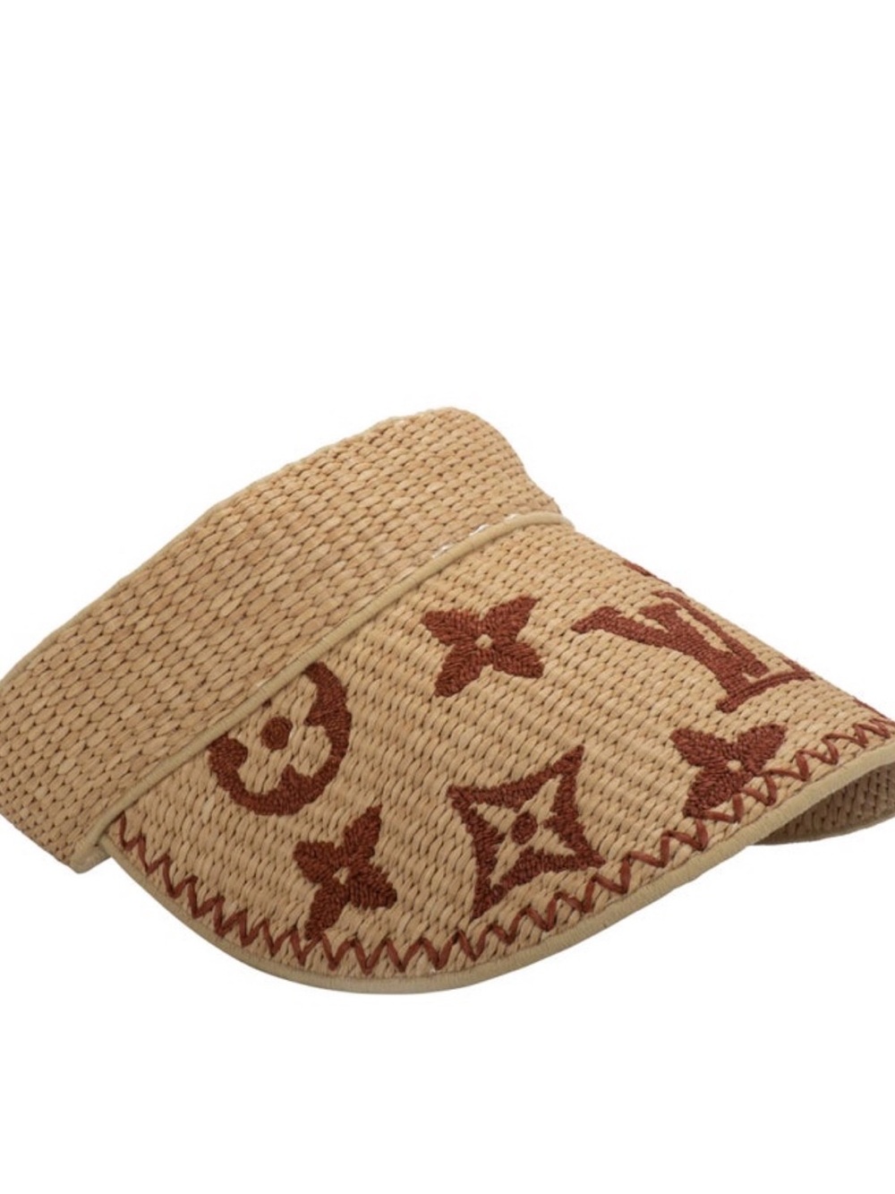 Louis Vuitton Monogram Embroidered Raffia Visor